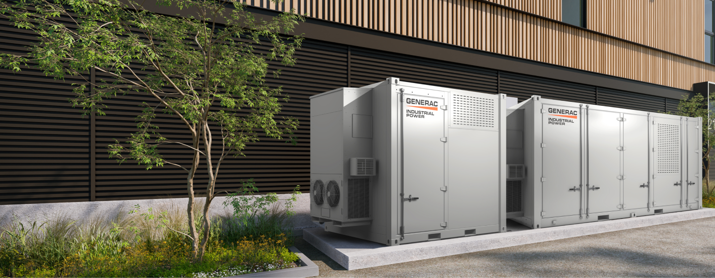 Generac BESS next installed next to a building