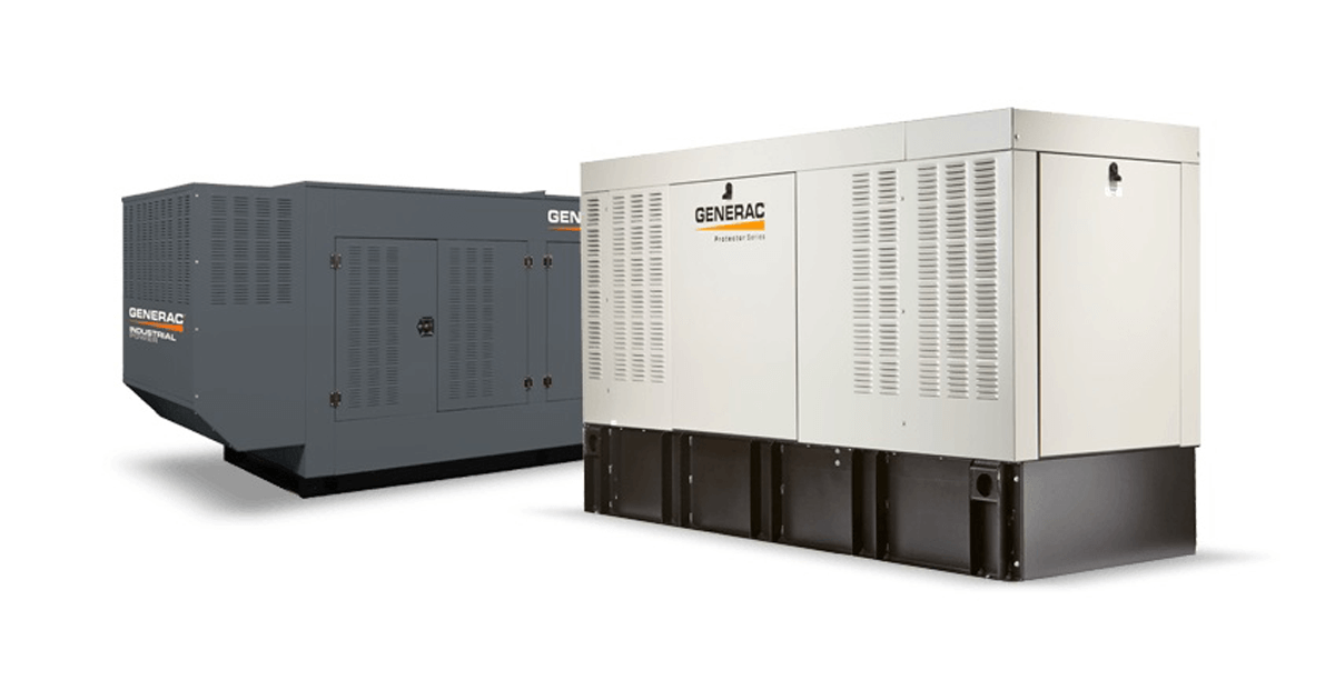 Two Generac Industrial Power generators