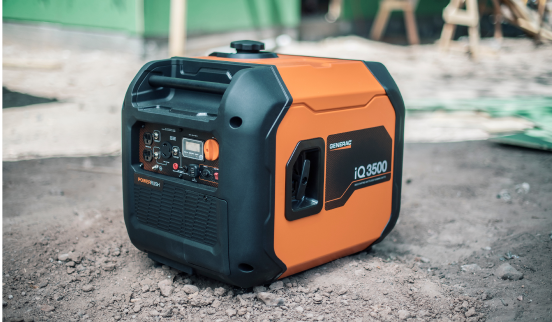 Generac portable inverter generator at a job site